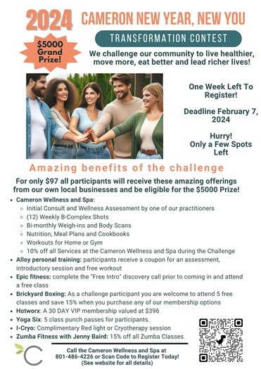 One more week to join the Millcreek Fitness Challenge!