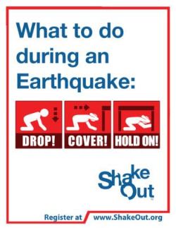Drop Cover Hold On Earthquake Information