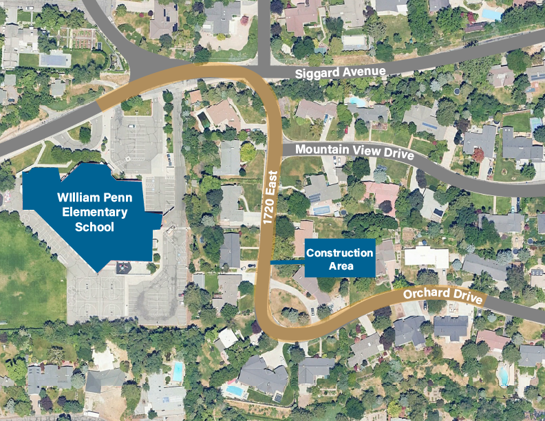 Orchard Drive Construction Zone