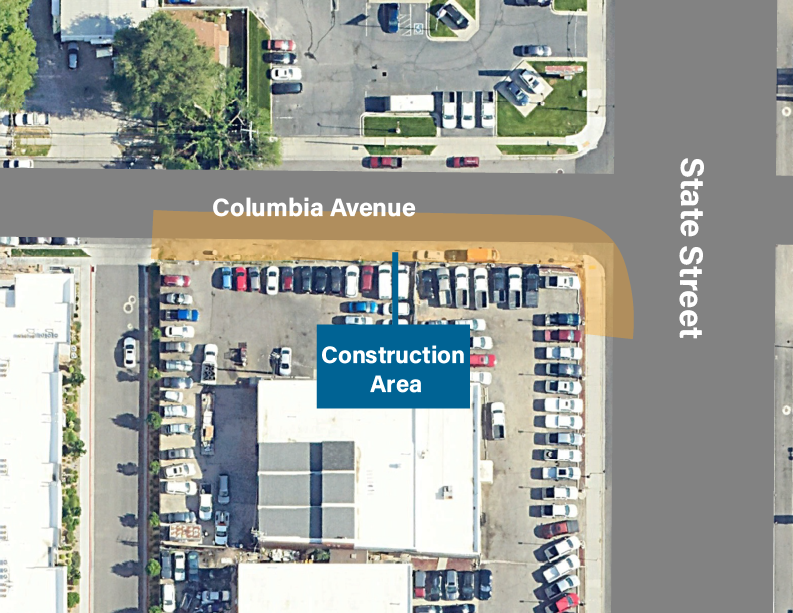 Columbia Ave Construction Area